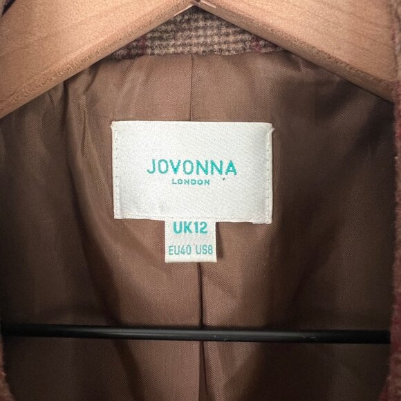 Anthropologie Plaid Wool Trench Jacket Pea Coat Preppy Fall Winter Quiet Luxury - Picture 4 of 9